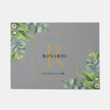 Monogramme d'or gris nimbus personnalisé