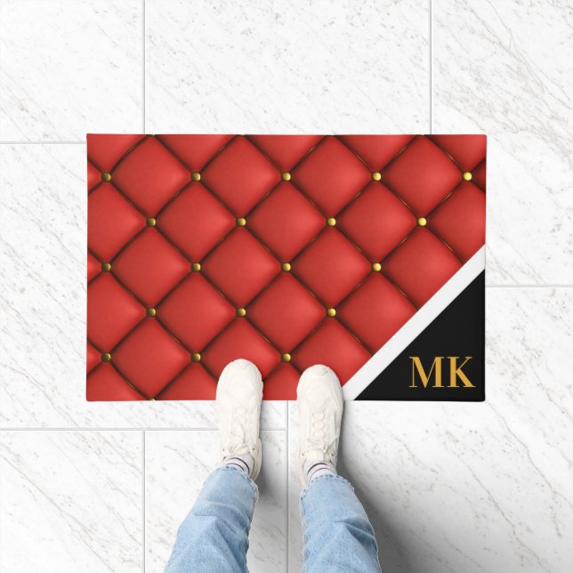 Paillasson Monogramme en cuir vintage (Intérieur)