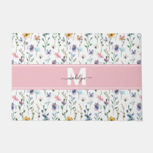 Paillasson Monogramme Fleur Sauvage