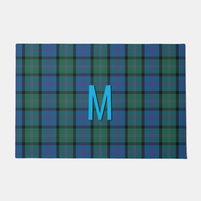 Paillasson Monogramme MacThomas Tartan Plaid Door Mat (Devant)