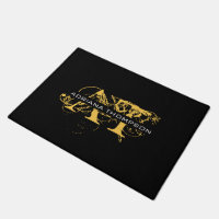 Monogramme moderne en noir et or