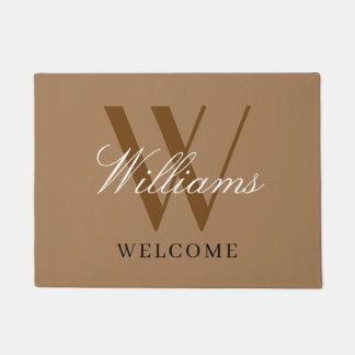 Paillasson Monogramme moderne Nouveaux mariés Mariage de nom