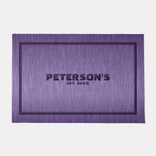 Paillasson Monogramme Moderne Simple Métallique Purple Textur