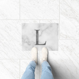 Paillasson Monogramme personnalisé et porte de nom