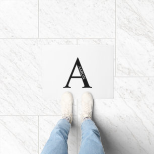 Paillasson Monogramme personnalisé et porte de nom