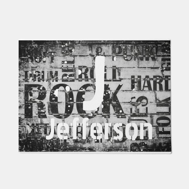 Paillasson Monogramme Rock & Roll (Devant)