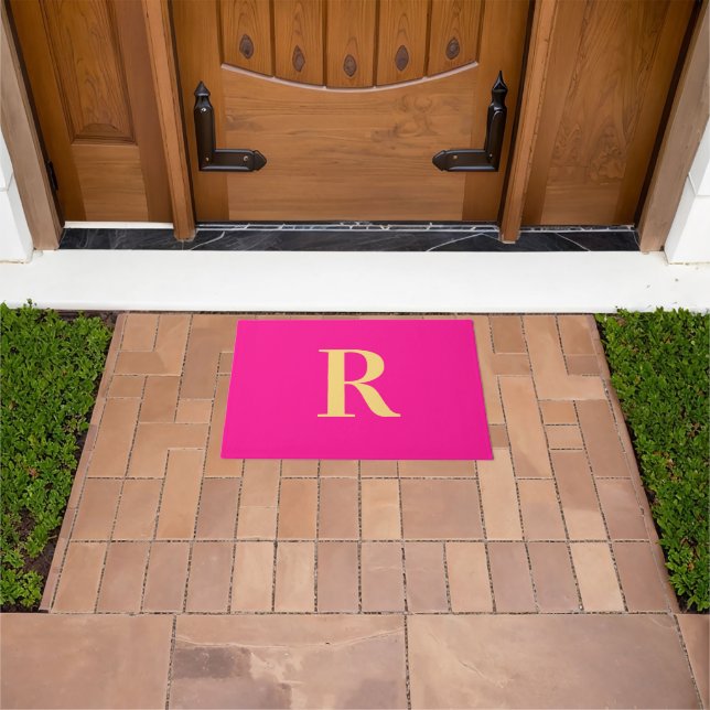 Paillasson Monogramme Simple Moderne  (De plein air)