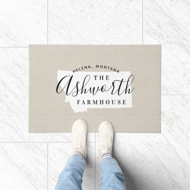 Paillasson Montana Famille Monogramme État Porte (Intérieur)