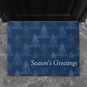 Paillasson Moody Tree Motif   Classy Dark Navy Blue Custom