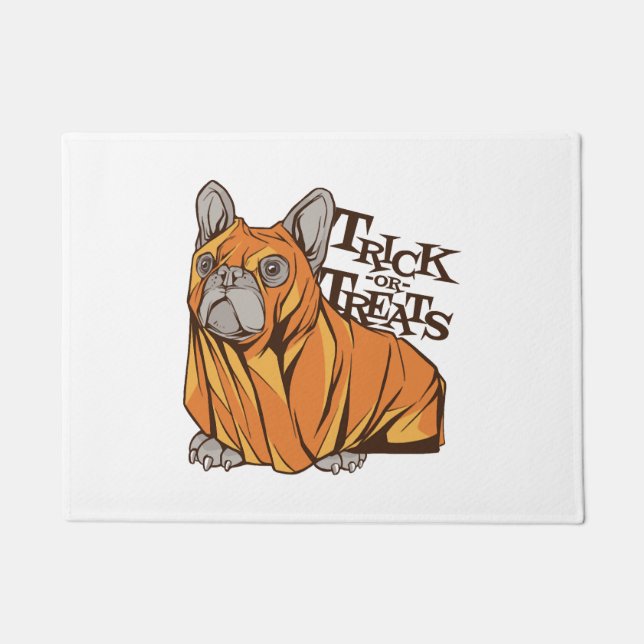 Paillasson Mops d'Halloween (Devant)