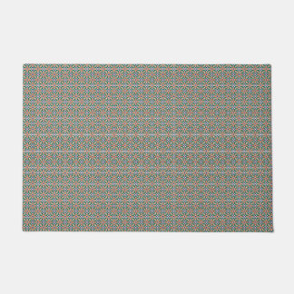 Paillasson Moroccan Zellige Pattern Vibrant Area Rug