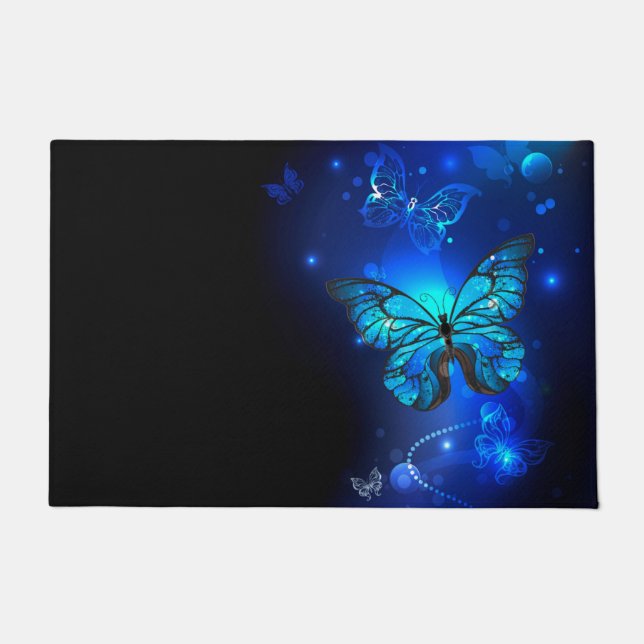 Paillasson Morpho Butterfly in the Dark Background (Devant)