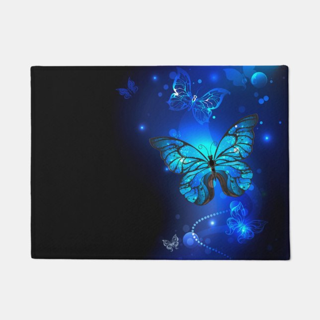Paillasson Morpho Butterfly in the Dark Background (Devant)