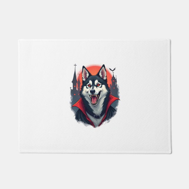 Paillasson Morsure de Husky Vampire (Devant)