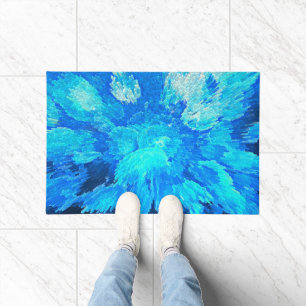 Paillasson mosaïque Abstraite, moderne, turquoise