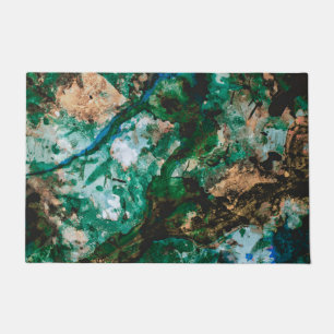 Paillasson Moss Agate Green Crystal Geode Abstract