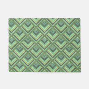 Paillasson Motif à échelle à rayures vert olive