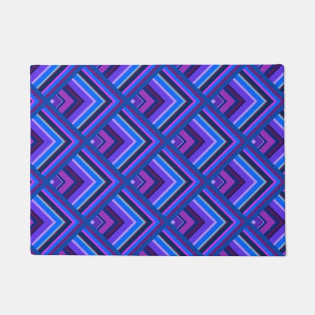 Paillasson Motif à échelle Bleu et violet (Devant)