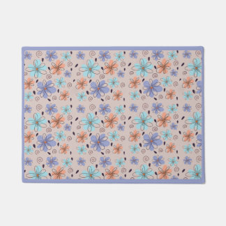 Paillasson Motif à ressort fleuri du jardin de pêche