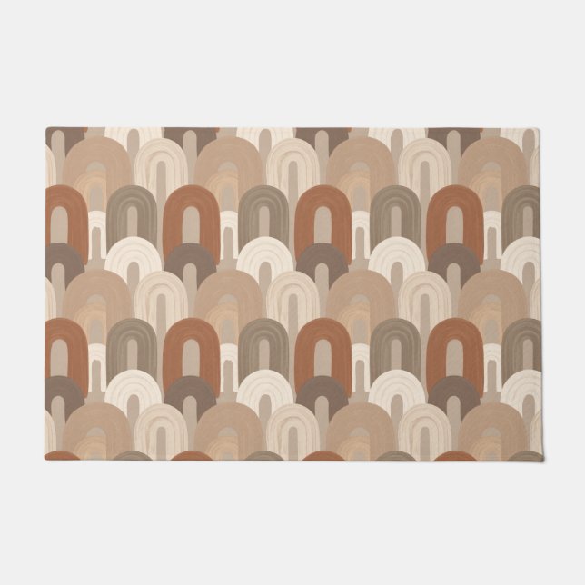 Paillasson Motif Abstrait à Arche Neutre (Devant)