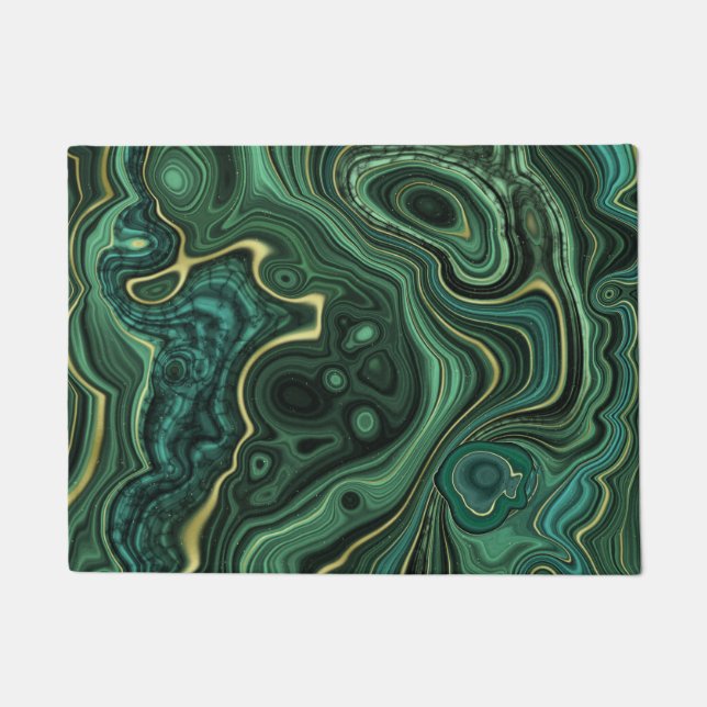 Paillasson Motif Abstrait Coloré Luxe Glam Vert (Devant)