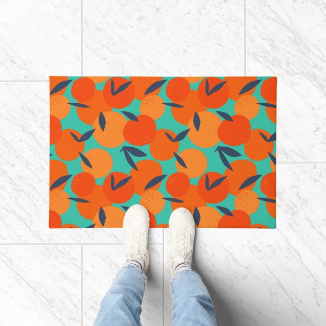 Paillasson Motif Abstrait de fruits orange (Intérieur)