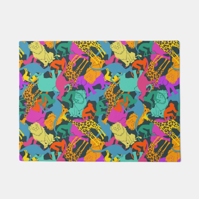 Paillasson Motif animal de silhouettes (Devant)