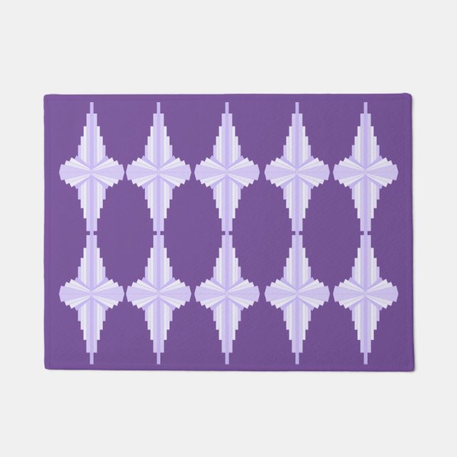 Paillasson Motif Art déco à Lilac (Devant)