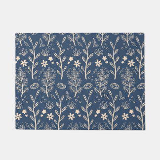 Paillasson Motif botanique de la chute bleue