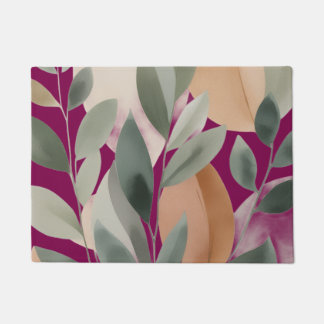 Paillasson Motif Botanique Minimaliste de Feuille