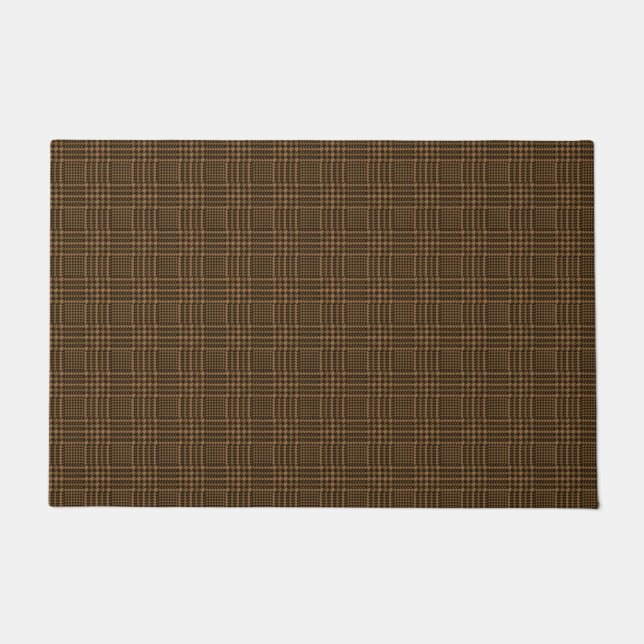 Paillasson Motif Brown de Houndstooth Coche de verre (Devant)