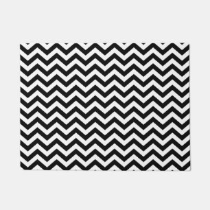 Paillasson Motif Chevron noir et blanc