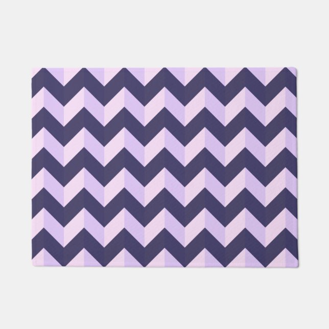 Paillasson Motif Chevron Violet (Devant)