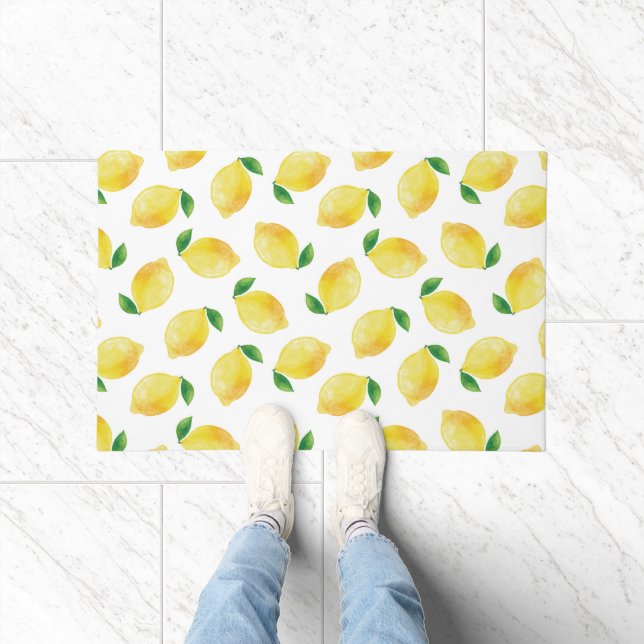 Paillasson Motif citron aquarelle (Intérieur)