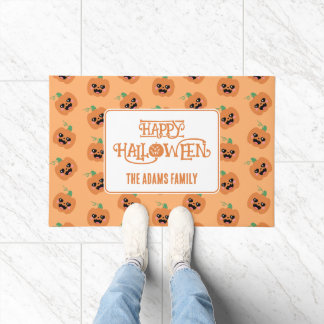 Paillasson Motif Citrouille Halloween Kawaii