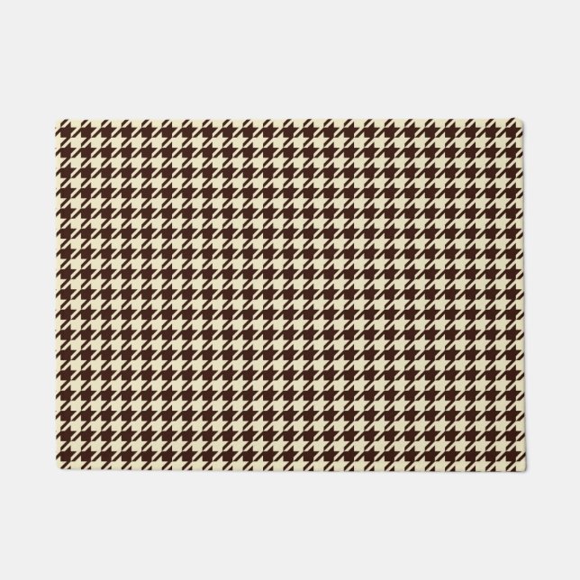 Paillasson Motif classique Brown ivoire Pepita Houndstooth (Devant)