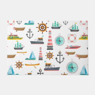 Paillasson Motif coloré à thème nautique