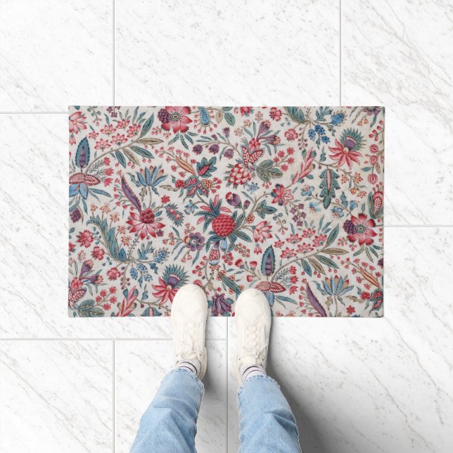 Paillasson Motif de baies rouges et de vignes (Intérieur)