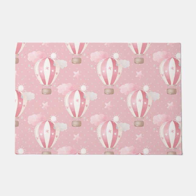 Paillasson Motif de ballons roses (Devant)