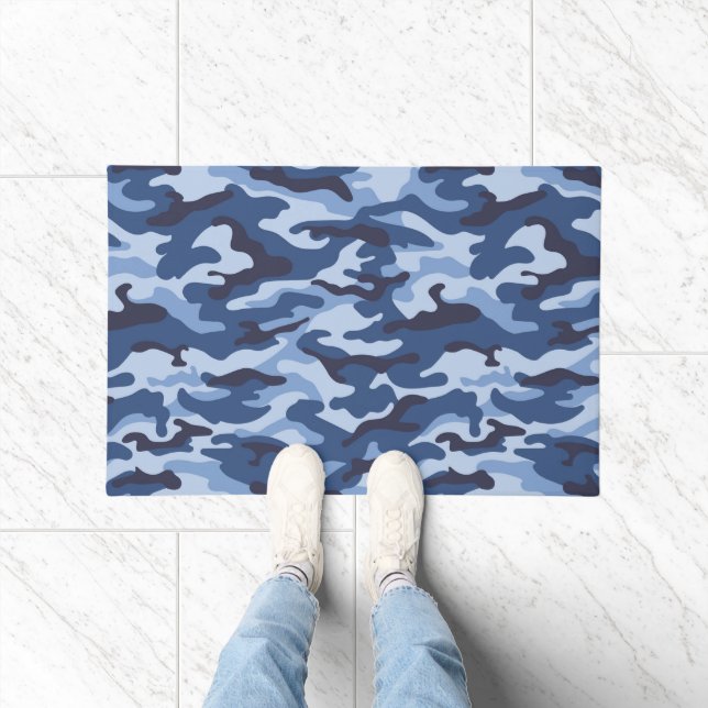 Paillasson Motif de camouflage bleu foncé (Intérieur)
