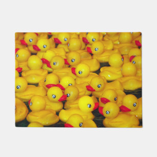 Paillasson Motif de canards en caoutchouc jaune mou