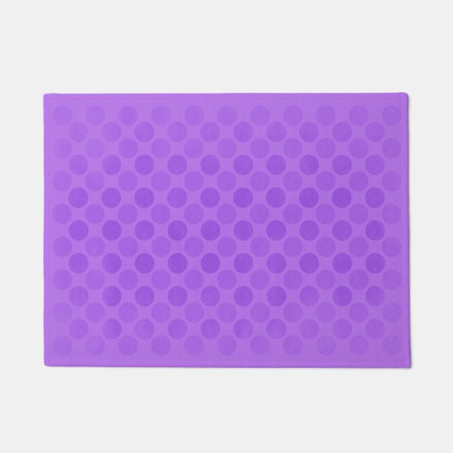 Paillasson Motif de cercles violets défraîchi (Devant)
