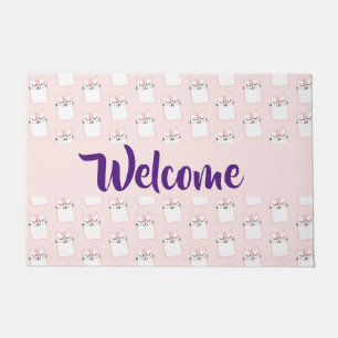 Paillasson Motif de chat chaton à couchage mignon Bienvenue