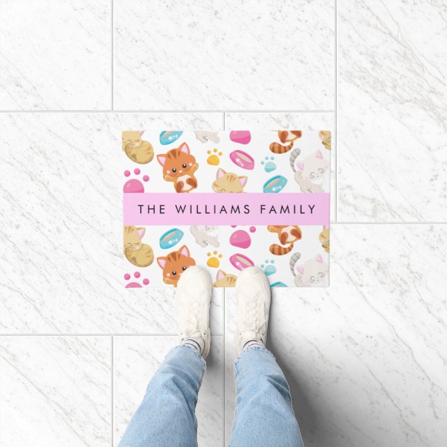 Paillasson Motif De Chats, Chats Mignons, Kitty, Paws, Votre  (Intérieur)