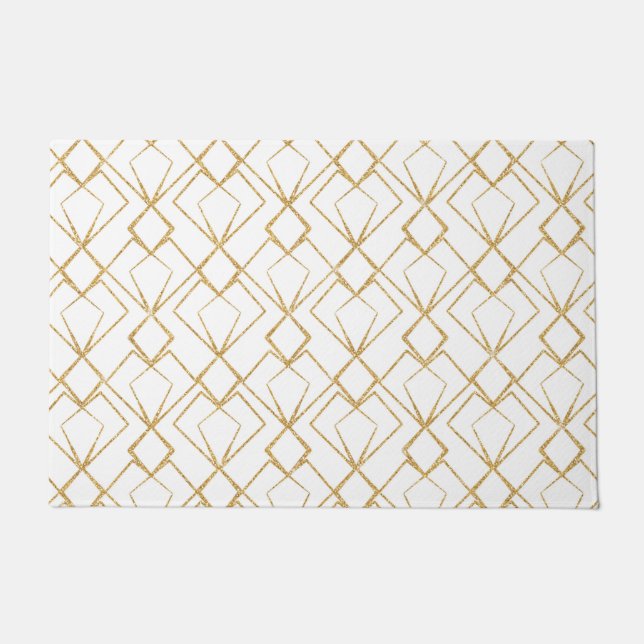 Paillasson Motif de coeur d'or Art déco simple (Devant)
