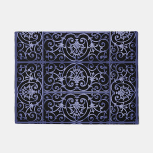 Paillasson Motif de défilement Indigo