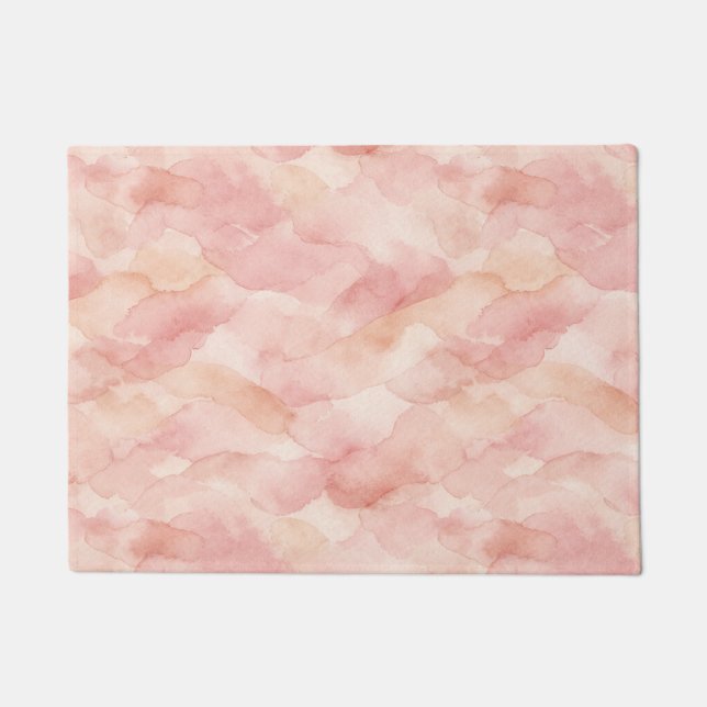 Paillasson Motif de design abstrait moderne rose tendre (Devant)