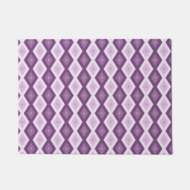 Paillasson Motif de diamant violet (Devant)