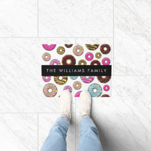 Paillasson Motif De Donuts, De Donuts Colorés, Votre Nom