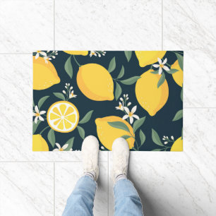 Paillasson Motif de feuille jaune citron